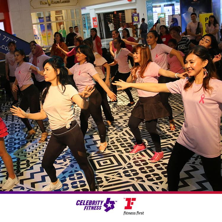 celebrity fitness breast cancer awareness event