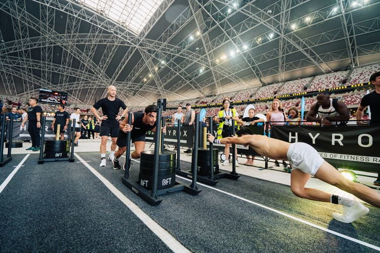 Hyrox Celebrity Fitness Push